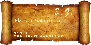 Dóczi Gabriella névjegykártya