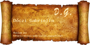 Dóczi Gabriella névjegykártya