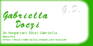 gabriella doczi business card